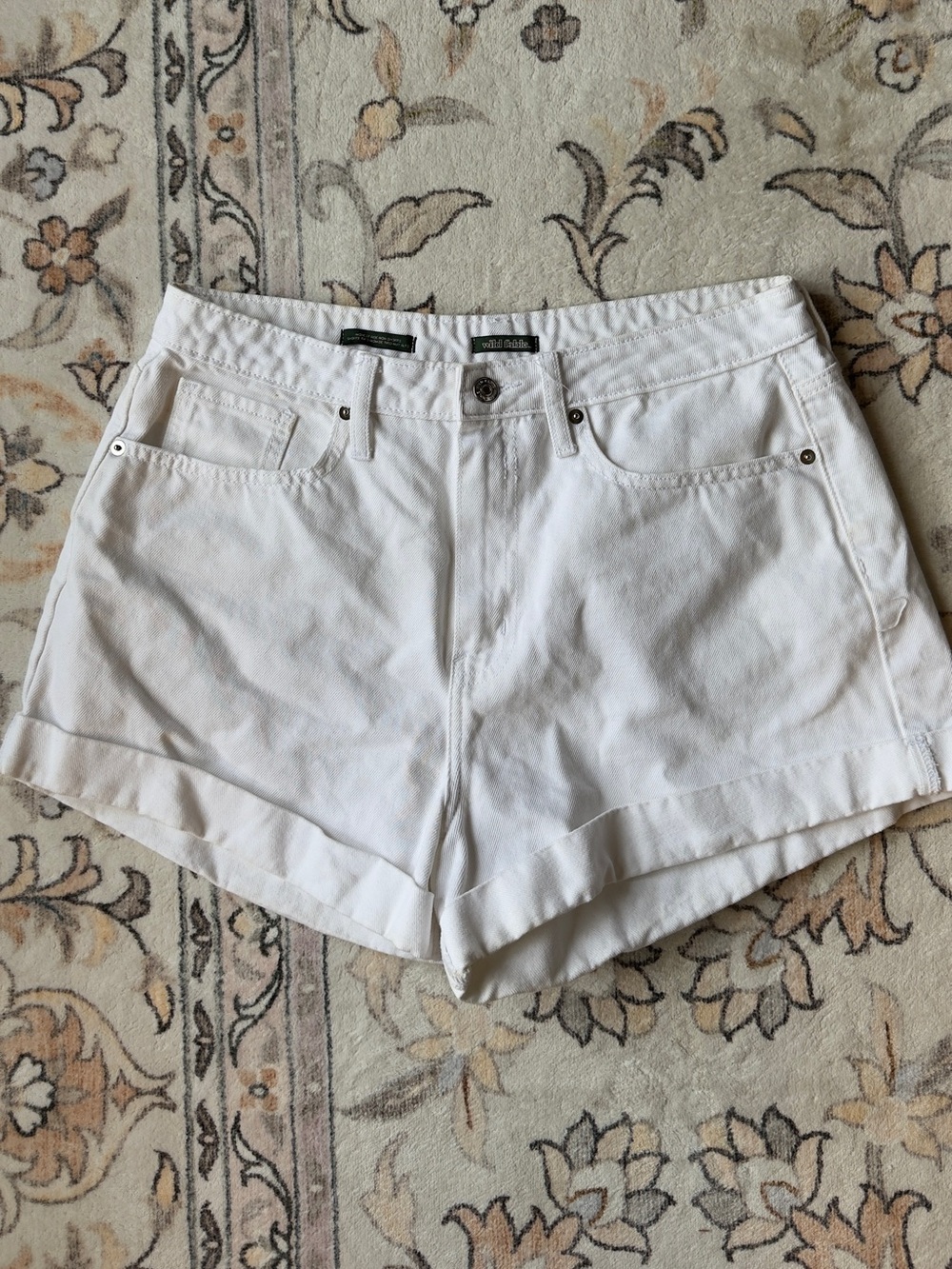White Jean Shorts